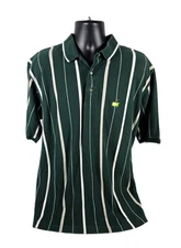 Vintage Slazenger Masters Augusta National Mens XL Green Polo Shirt Short Sleeve