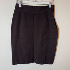 Lauren Ralph Lauren Brown Pencil Skirt Cotton Blend Career Size 6