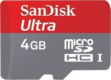 SanDisk Ultra 4GB Class 6 Micro SDHC Memory Card up to 30MB/s SDSDQY-004G-U46A 