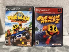 PLAYSTATION 2 PS2 LOT PAC-MAN WORLD RALLY & PAC-MAN WORLD 2 GAME