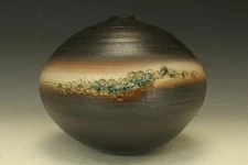 Japanese Vase by Minoru Nishikawa with Box Unused Ceramic Art