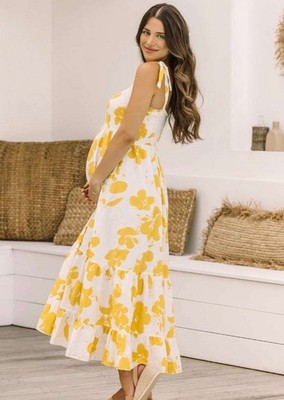 Maive & Bo Isla Tiered Maternity Maxi Dress