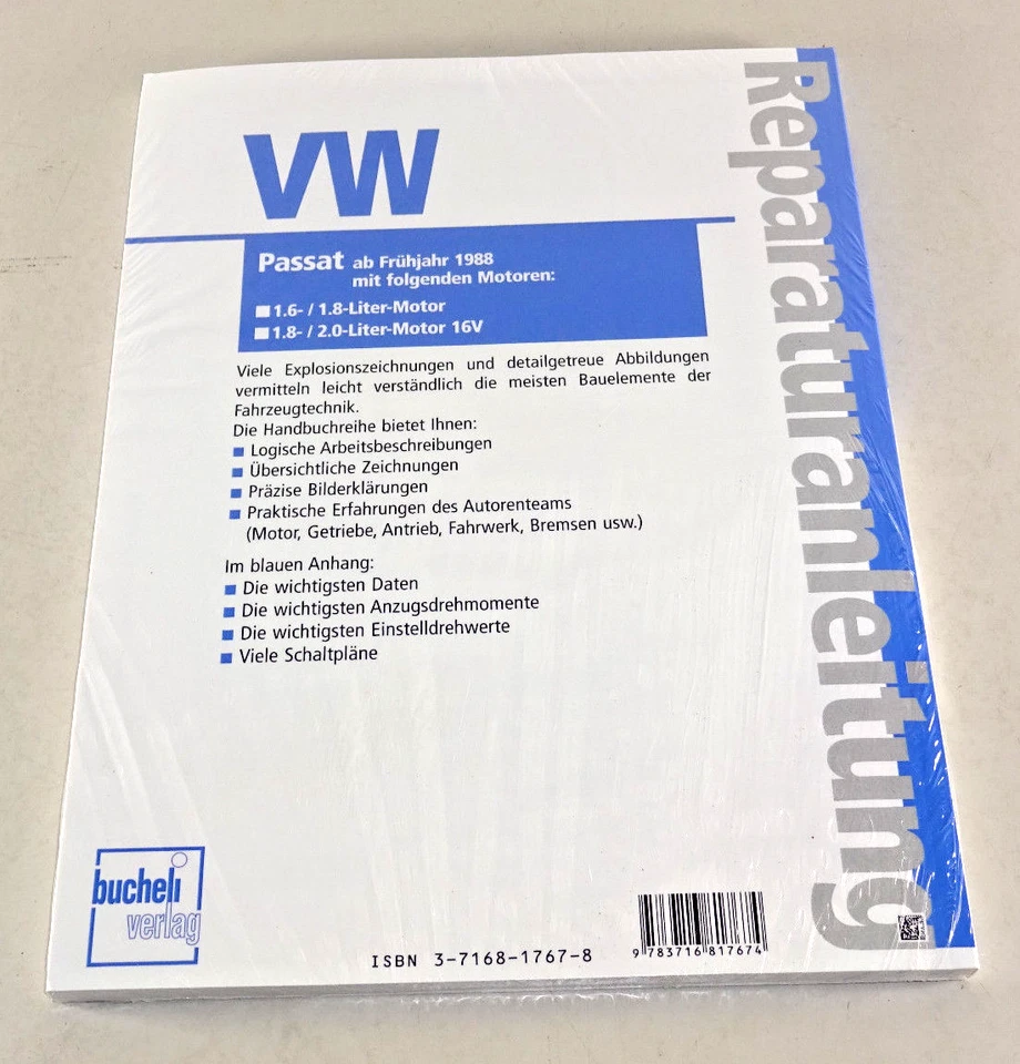 Manuale Di Riparazione - Volkswagen VW Passat B3 Tipo 35i - Dal 1988 - Immagine 2 di 2