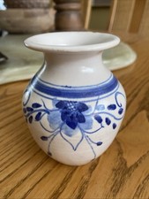 VASO 4" FIRMATO ANNA FADELEY BRATTLEBORO VINTAGE FATTO A MANO ARTE CERAMICA/DIPINTO A MANO