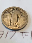 1917 type 1 standing liberty quarter