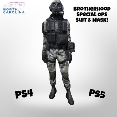 Brotherhood Special Ops Suit & Mask - Fallout 76 - Rare - Ps 4/5