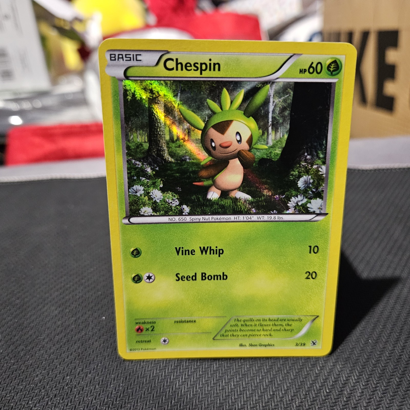 Chespin Pokemon TCG Kalos Starter Set Holo Card #3/39