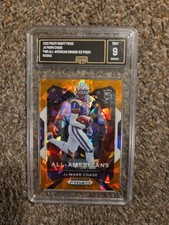 2021 Panini Prizm Draft Picks - All-American Ja'Marr Chase #185 Orange Ice Prizm