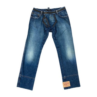 DSQUARED2 Mud Flingin' Ass Dark Blue Jeans Regular Straight Low Italy W30 L30