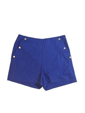 Happily Grey Sailor Shorts Royal Blue Gold buttons High waisted size XL
