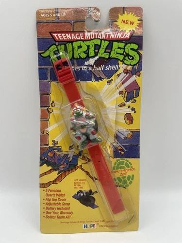 Rare 1989 Teenage Mutant Ninja Turtles TMNT Raph Space Cadet Digital Watch New