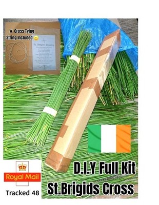 Irish Easter Bunny Egg Hunt DIY Basket - St. Brigids Cross Kit ''Make Cross X 
