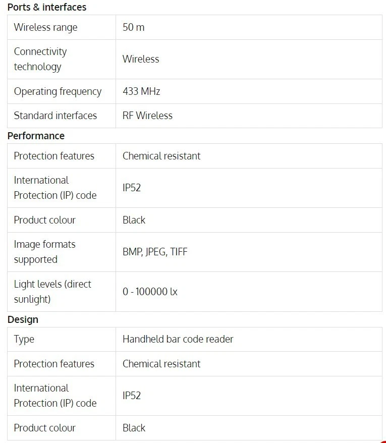 DATALOGIC GRYPHON GM4500, KIT,HIGH DENSITY, 433 MHZ,HEALTH CARE, GM4500-HC-433K1 - Image 3 of 4