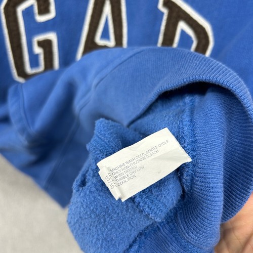 Gap Hoodie Kids Size XL 12 Blue Spell Out VTG Long Sleeve Logo - Picture 7 of 12