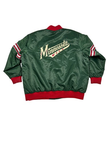 Giacca Minnesota Wild Starter Uomo 4XL Raso Bomber NHL Trapuntata Foderata Logo Verde - Foto 2 di 15