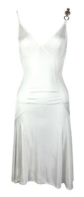 2000's Versace Sheer White Slinky Gold Medusa Strap Mini Dress | eBay 2000's Versace Sheer White Slinky Gold Medusa Strap Mini Dress | eBay