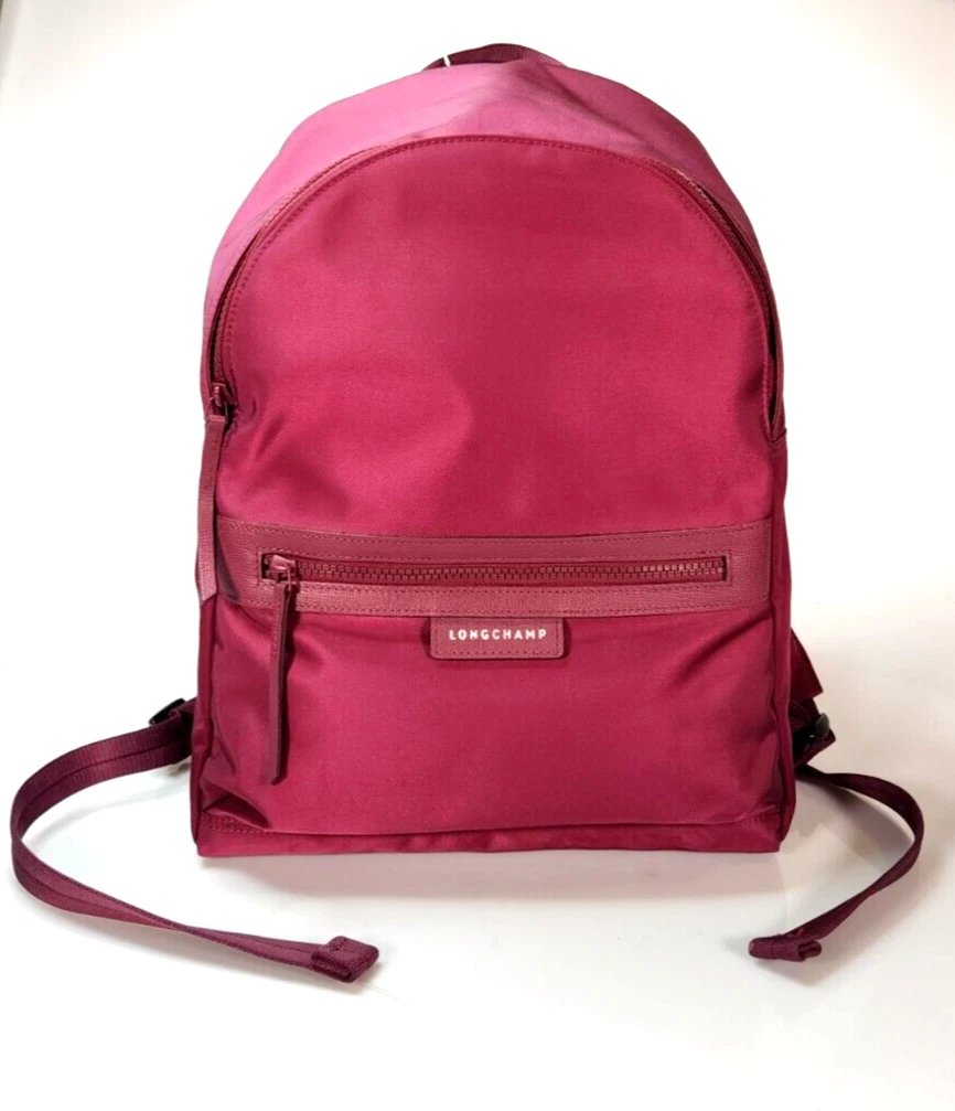 Longchamp Le Pliage Neo Large Nylon Backpack in Blackcurrant NWT $395 France