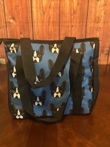 Insulated Lunch Tote Fit & Fresh Sandwich Containers Dog Lover Blue - Picture 4 of 11