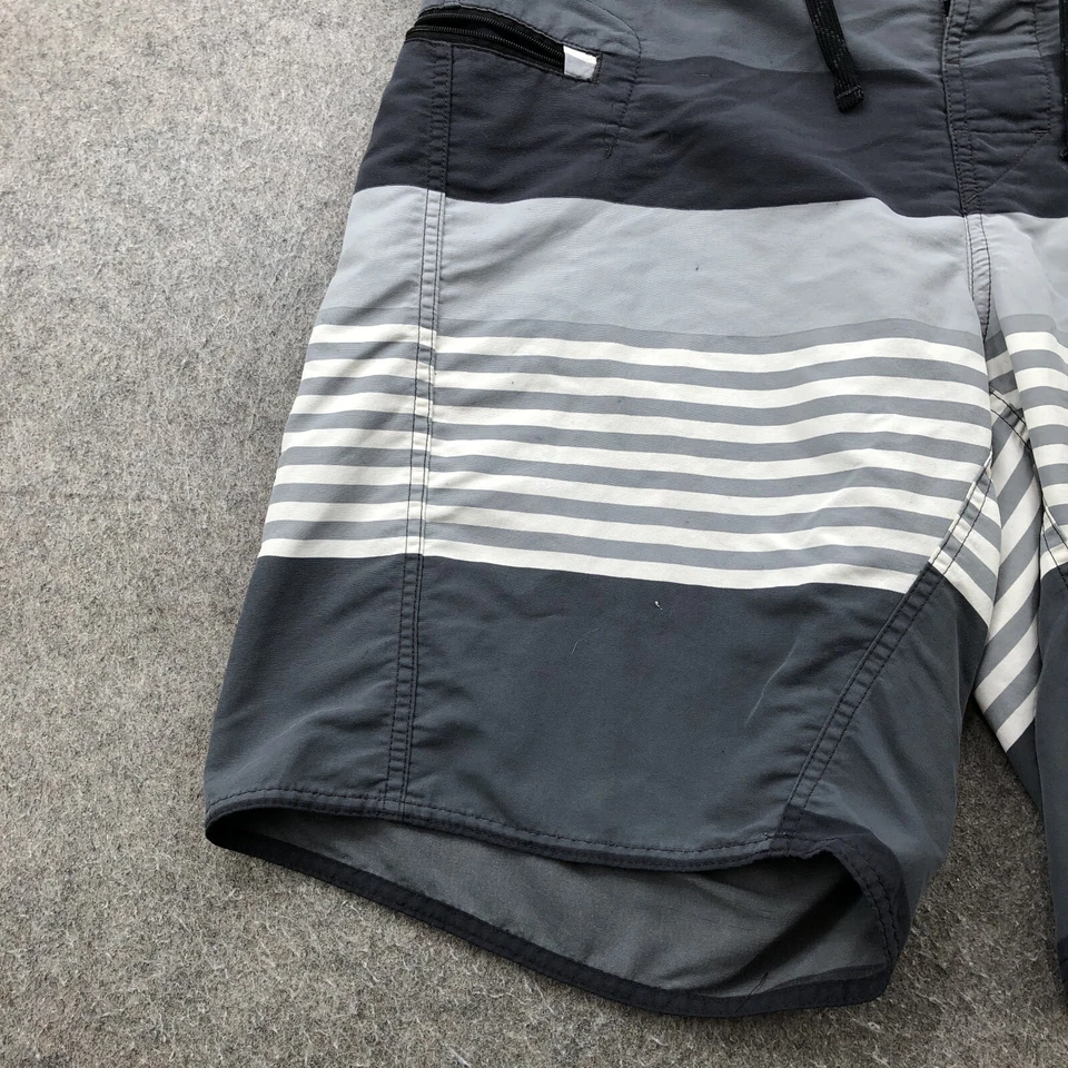 Patagonia Swim Trunks Mens 34 Gray Embroidered Light Board Shorts  9" Inseam - Image 2 of 4