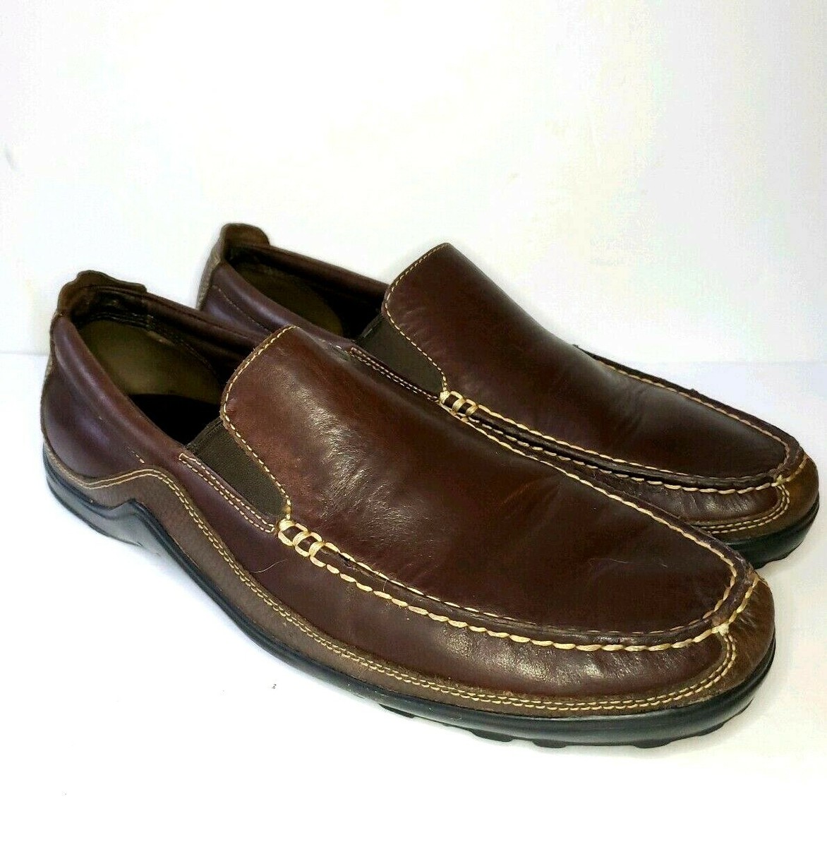 Cole Haan Tucker Venetian Mens 11 Brown Leather Moc Toe  display picture 3