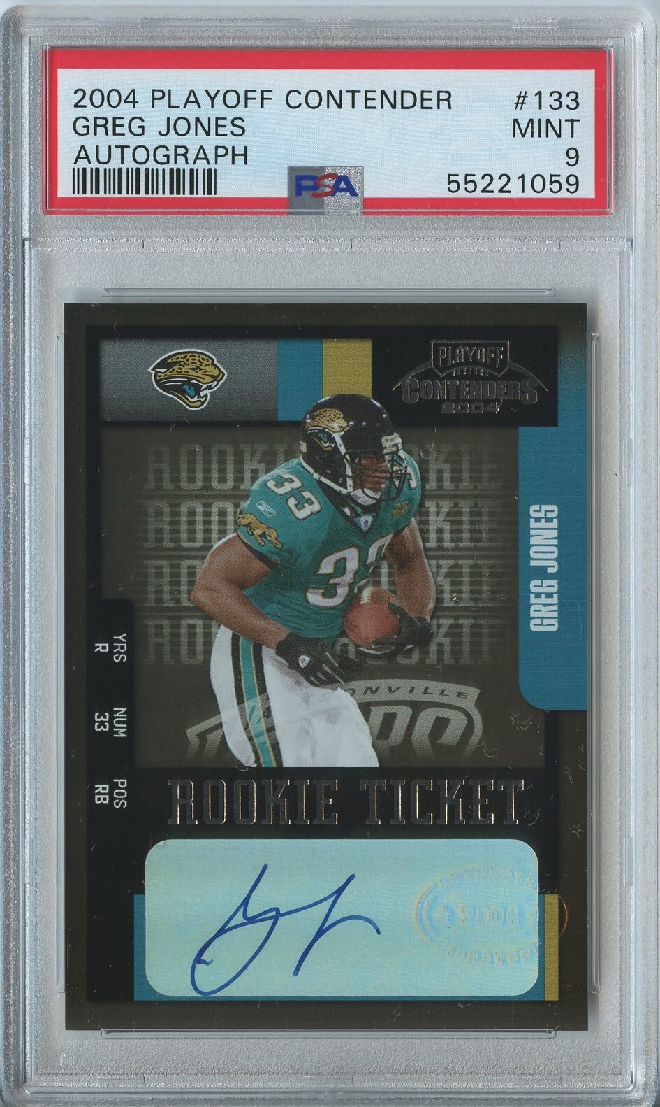 Greg Jones Playoff Contenders #133 Autograph