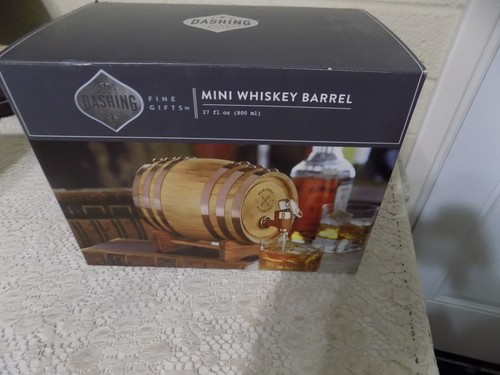 Mini Whiskey Barrel Keg Whisky Cask 27 fl oz Alcohol Dispenser Dashing Fine Gift