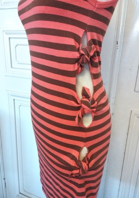 SONIA RYKIEL ROBE DRESS  OUVERTURES PAPILLONS  TS/M OU T 36/38