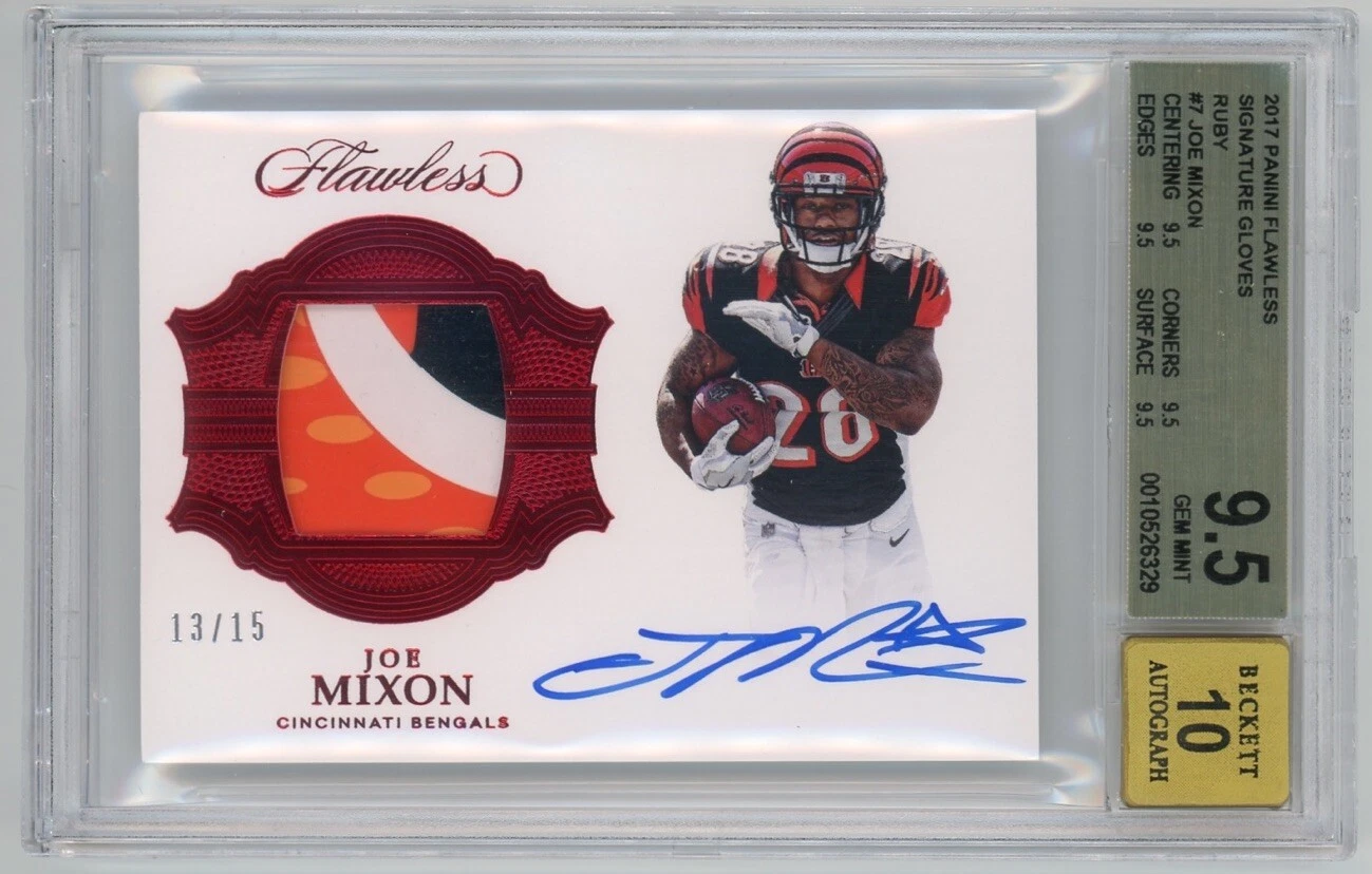 Joe Mixon Panini Flawless Signature Gloves #SGJM Ruby
