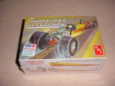 AMT Copperhead Rear Engine Double A Fuel Dragster, 1:25 , model car kit 1282 NEW