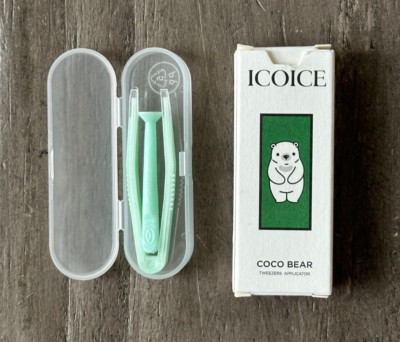 Icoice Coco Bear Green Tweezers Applicator - New Open Box