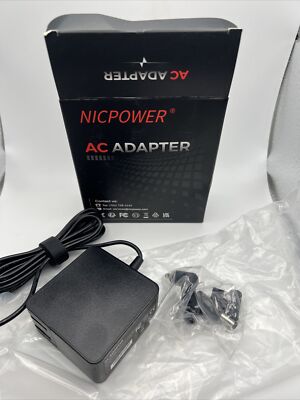 NicPower Charger for Asus Laptop Round Connector 65W, 45W, 33W