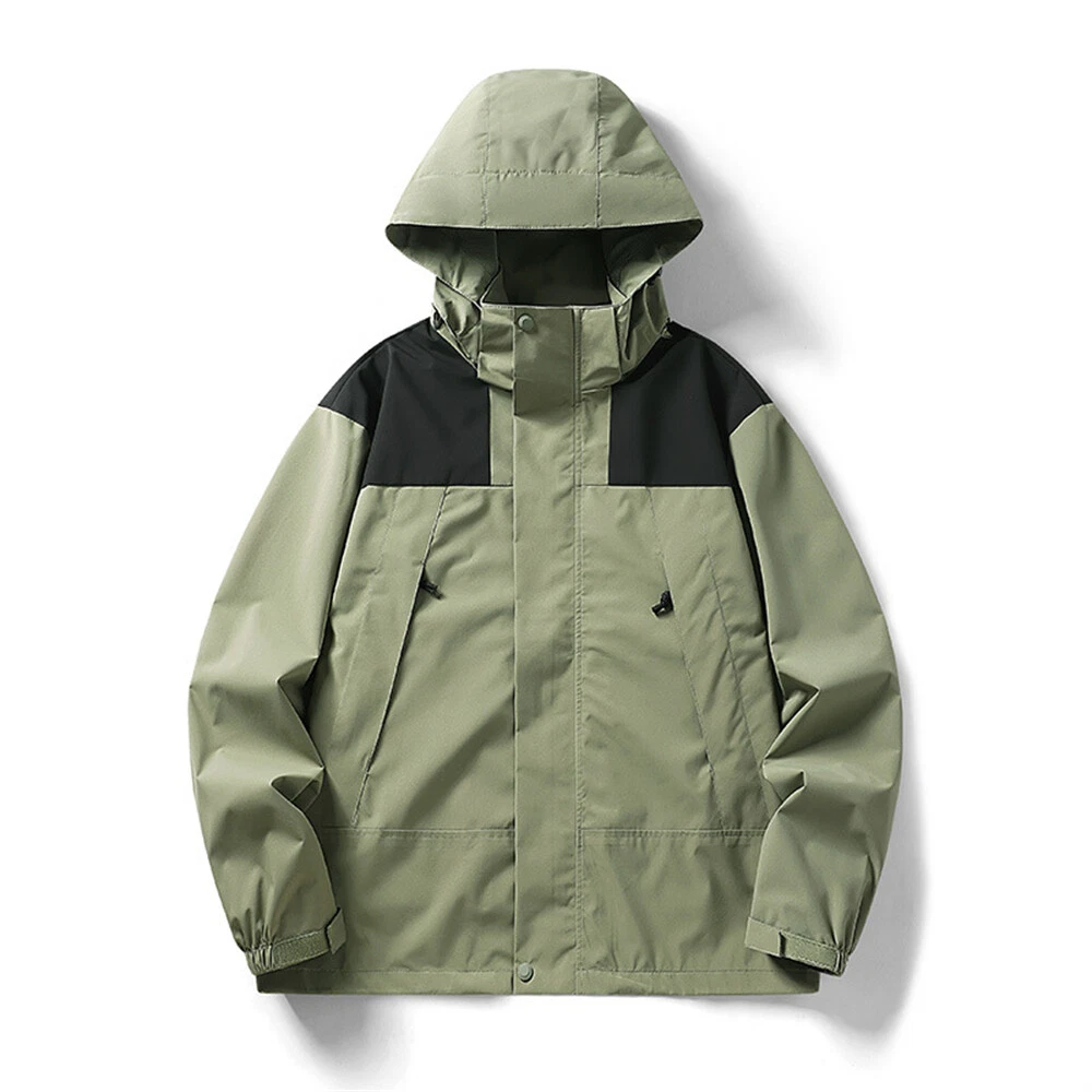 Men s Spring Fall Casual Windbreaker Jacket Cargo Hooded Jackets Coat