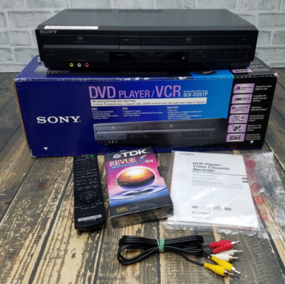SONY SLV-D281p DVD VHS Combo Player Recorder VCR + Remote Cables