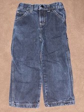 Boys Dark Wash Blue Jeans SONOMA Size 5 Regular Carpenter Adjustable