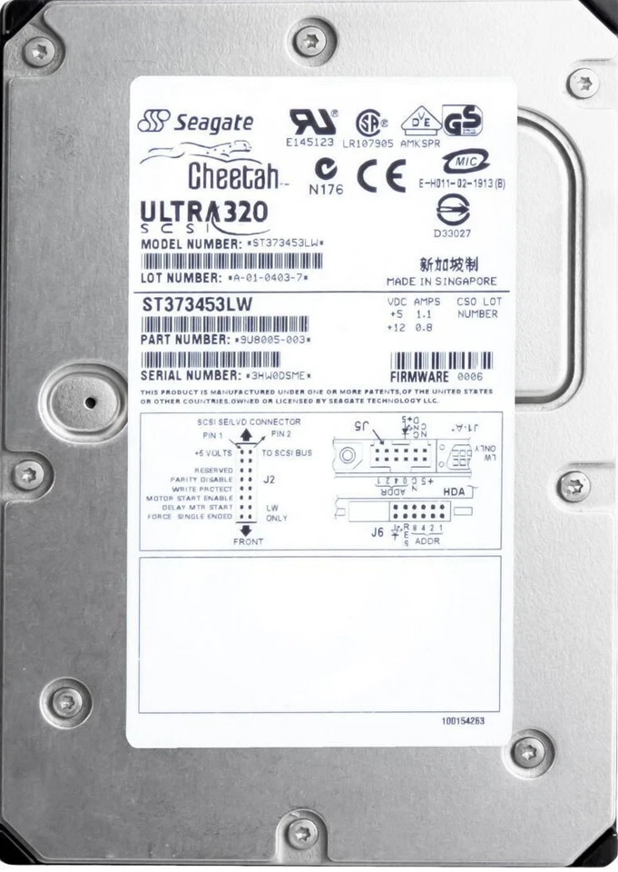 Hard Drive Seagate Cheetah ST373453LW 73GB 15000U/Min 8MB SCSI U320 3.5'' Inch - Image 3 of 3