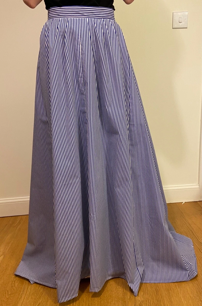 Falda a rayas estilo moda victoriano tardío/eduardiano temprano (principios de 1900)