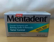 Rare Mentadent Trail Size 0.5 OZ Pump Vintage Toothpaste Discontinued Collection