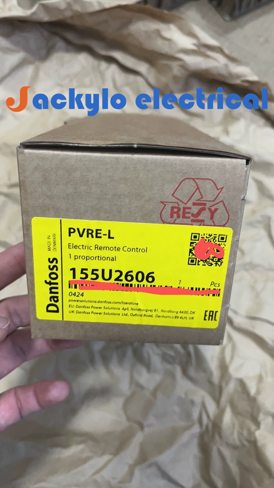 DANFOSS PVRE-L 155U2606 Proportional Handle brand new PVRE-L 155U2606 FedEx/DHL