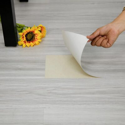 Peel and Stick Floor Tile Vinyl Plank Flooring Natural Wood Look Self Adhesiv...