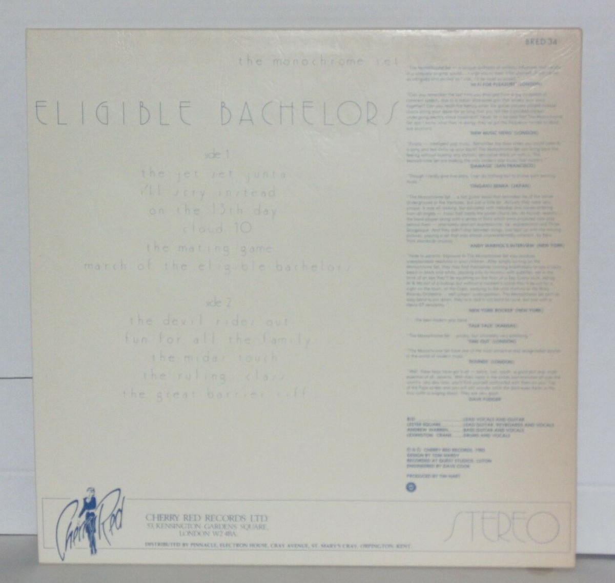 The Monochrome Set Eligible Bachelors　LP The Monochrome Set – Eligible Bachelors – Vinyl (LP, Album