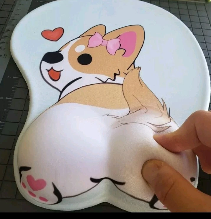 Cute Corgi dog butt cute 3d mouse pad soft wrist rest - 3 day shipping - USA  - Image 3 of 3