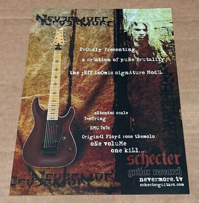 Jeff Loomis of Nevermore - Schecter Guitar Research - 2007 Print Ad