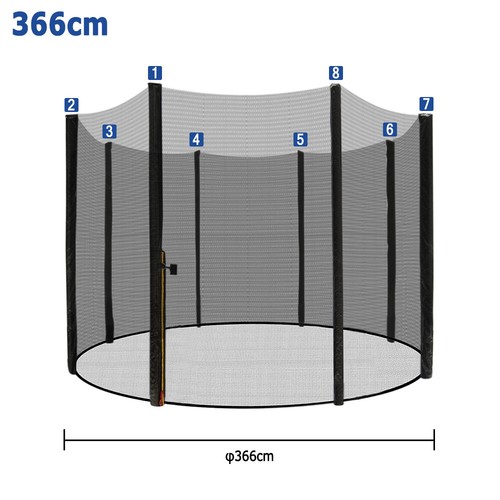 Profi Trampolin Ersatzteile für Ø244 305 366cm ZubehörStangen Netz Randabdeckung - Bild 16 von 17