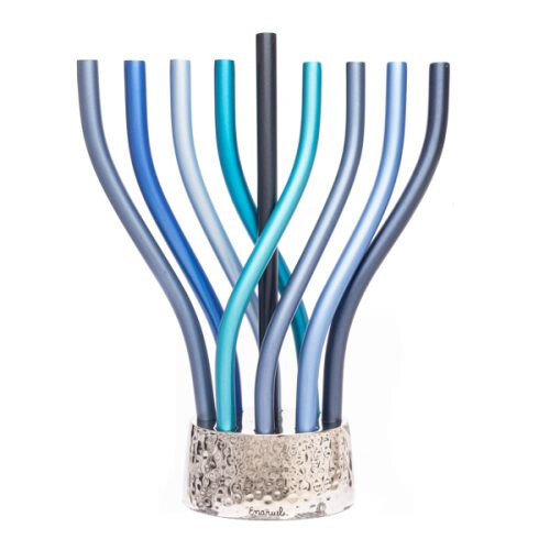 Hanukkah Menorah Flame  Blue | from Jerusalem The Holy Land Buy it Now