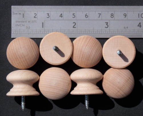BEECH KNOB,DRAWER KNOBS DRILLED, SCREW, OR SPIGOT, CHOOSE SIZE QUANTITY TYPE* - Picture 20 of 75