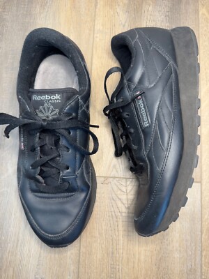 Reebok Classic Renaissance Mens 9 Black Leather Athletic  display picture 1