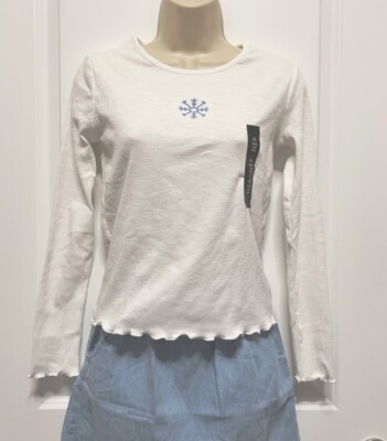 Art Class White Long Sleeve With Snowflake For Girl Size XL (14)
