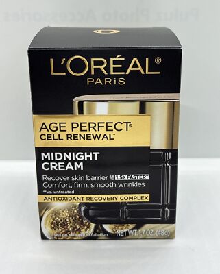 NEW NIB L'Oreal Paris Age Perfect Cell Renewal Midnight Cream Full Size 1.7oz