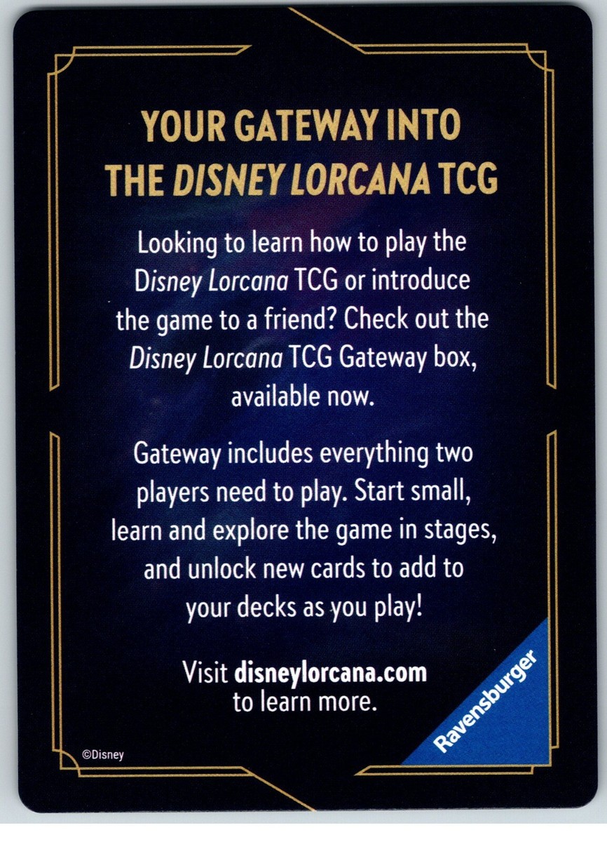 SHIMMERING SKIES 4 Card Gateway Insert Complete Set Disney Lorcana Elsa  Mickey | eBay