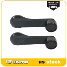 Inside Driver Right Side Pair For 84-00 Honda Civic Black Window Crank Handle